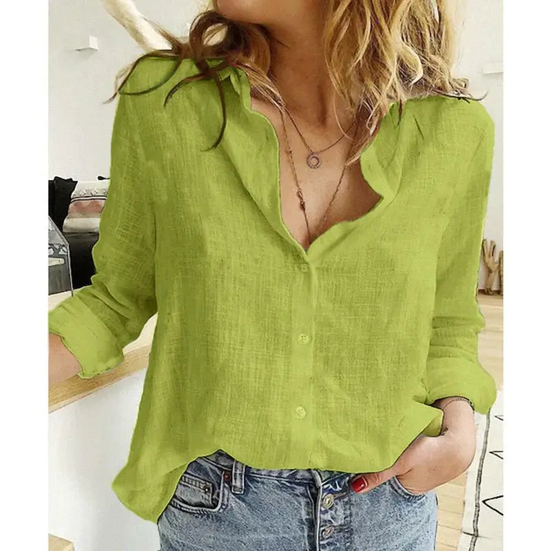 Blusa Social Feminina de Algodão - Summer