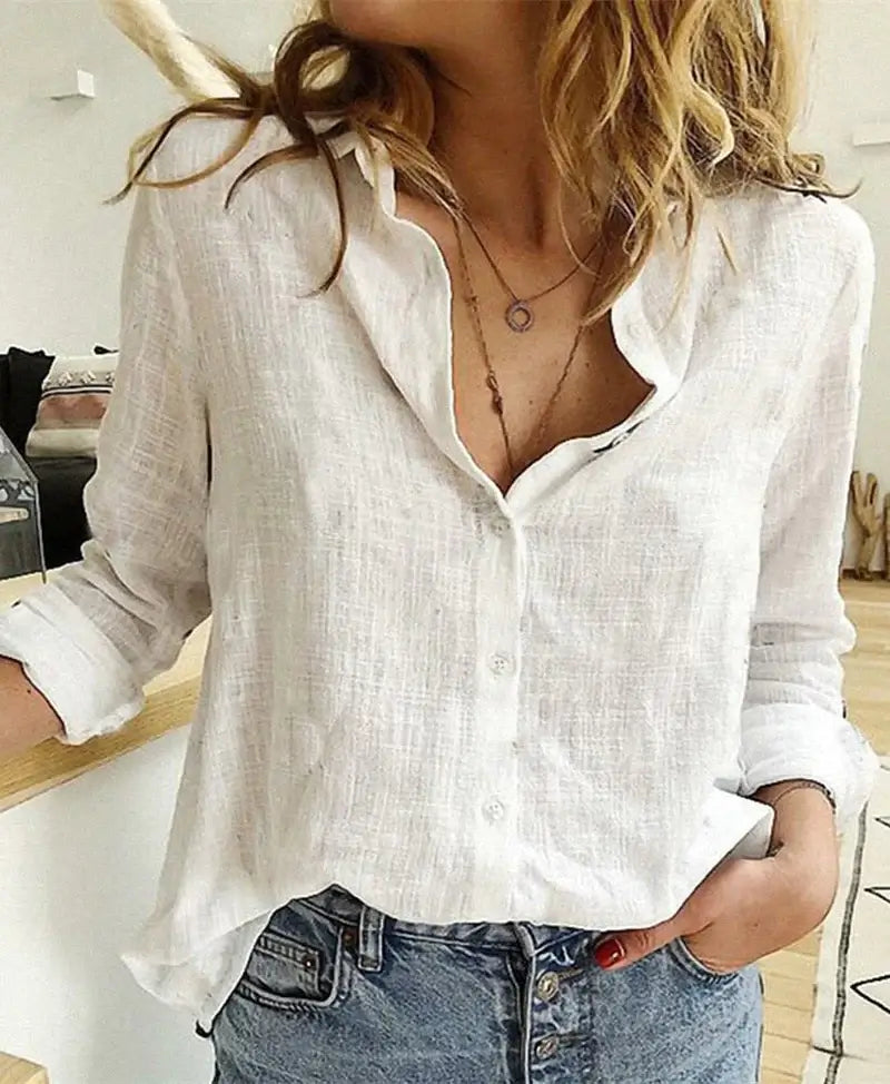 Blusa Social Feminina de Algodão - Summer
